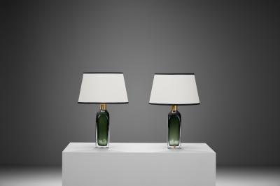 Carl Fagerlund Table Lamps by Carl Fagerlund for Orrefors Sweden 20th Century