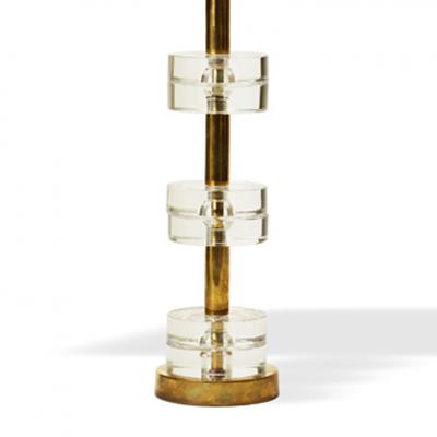 Carl Fagerlund Table lamp with cast glass disks by Carl Fagerlund