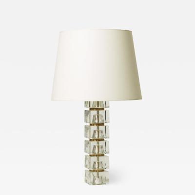 Carl Fagerlund Table lamp with glass blocks assemblage by Carl Fagerlund