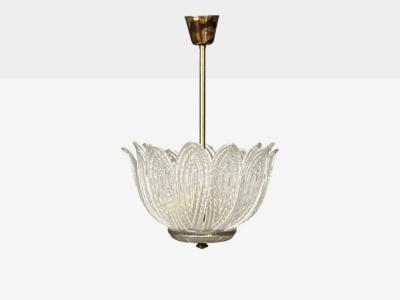 Carl Fagerlund Tulip Chandelier Molded Glass Brass Sweden 1960s