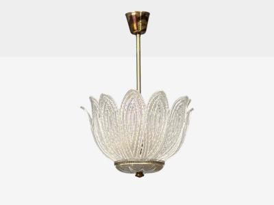 Carl Fagerlund Tulip Chandelier Molded Glass Brass Sweden 1960s