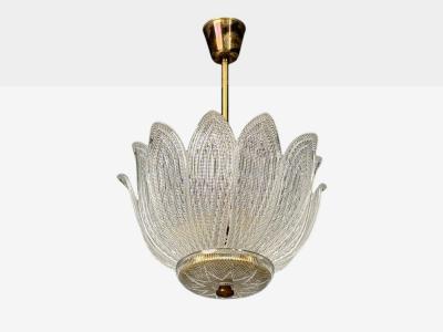 Carl Fagerlund Tulip Chandelier Molded Glass Brass Sweden 1960s