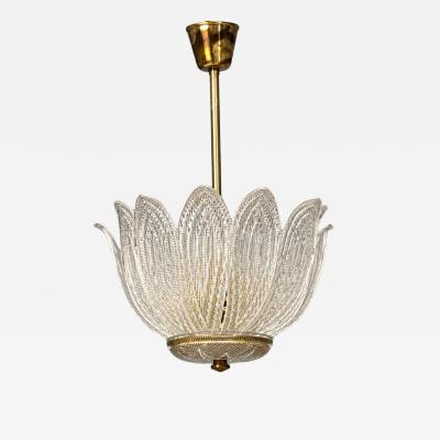 Carl Fagerlund Tulip Chandelier Molded Glass Brass Sweden 1960s