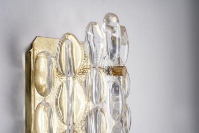 Carl Fagerlund Wall Lights by Carl Fagerlund for Orrefors Sweden 1970s
