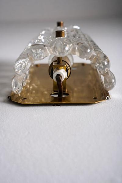 Carl Fagerlund Wall Lights by Carl Fagerlund for Orrefors Sweden 1970s