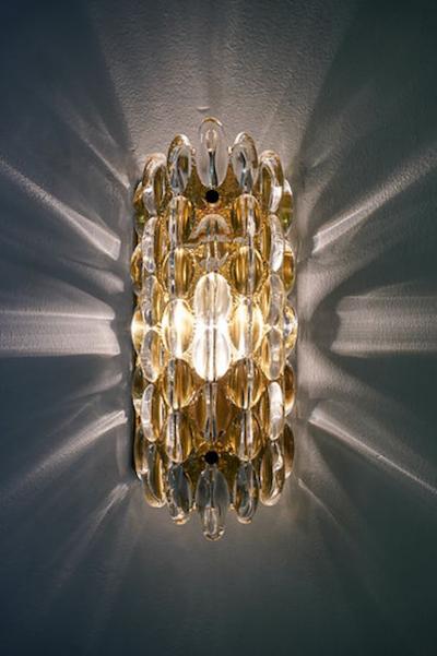 Carl Fagerlund Wall Lights by Carl Fagerlund for Orrefors Sweden 1970s