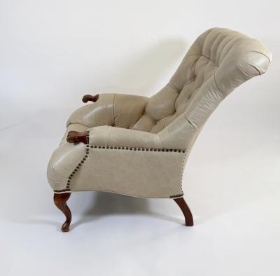 Carl Forslund Rip Van Lee or Sleepy Hollow Leather Chair and Ottoman 1960s