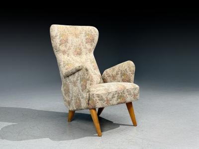 Carl Gustav Hiort af Orn s Carl Gustaf Hiort af Orn s Carl Gustaf Hiort af Orn s Armchair Fabric Lacquered Wood Finland 1940s