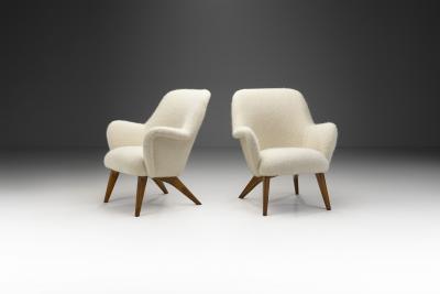 Carl Gustav Hiort af Orn s Carl Gustaf Hiort af Orn s Pedro Armchairs in Sheepskin by Carl Gustaf Hiort af Orn s Finland 1950s