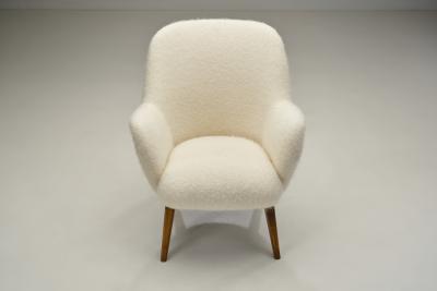 Carl Gustav Hiort af Orn s Carl Gustaf Hiort af Orn s Pedro Armchairs in Sheepskin by Carl Gustaf Hiort af Orn s Finland 1950s