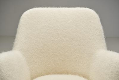 Carl Gustav Hiort af Orn s Carl Gustaf Hiort af Orn s Pedro Armchairs in Sheepskin by Carl Gustaf Hiort af Orn s Finland 1950s