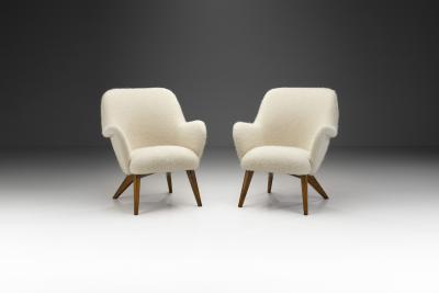 Carl Gustav Hiort af Orn s Carl Gustaf Hiort af Orn s Pedro Armchairs in Sheepskin by Carl Gustaf Hiort af Orn s Finland 1950s