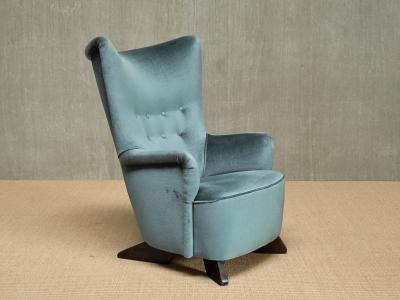 Carl Gustav Hiort af Orn s Carl Gustaf Hiort af Orn s Rare Carl Gustaf Hiort af Orn s Armchair Hiort Tuote Puunveisto Finland 1940s