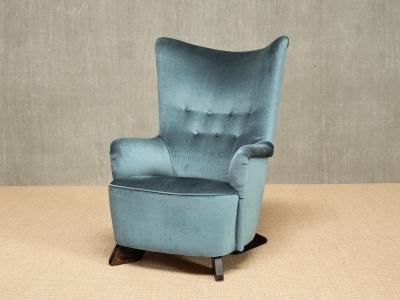 Carl Gustav Hiort af Orn s Carl Gustaf Hiort af Orn s Rare Carl Gustaf Hiort af Orn s Armchair Hiort Tuote Puunveisto Finland 1940s