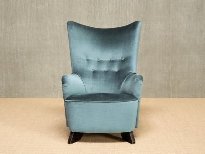 Carl Gustav Hiort af Orn s Carl Gustaf Hiort af Orn s Rare Carl Gustaf Hiort af Orn s Armchair Hiort Tuote Puunveisto Finland 1940s