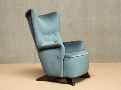 Carl Gustav Hiort af Orn s Carl Gustaf Hiort af Orn s Rare Carl Gustaf Hiort af Orn s Armchair Hiort Tuote Puunveisto Finland 1940s