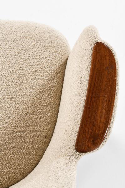 Carl Gustav Hiort af Orn s Carl Gustaf Hiort af Orn s Sofa in Birch and Newly Reupholstered in Wool Fabric 1950s