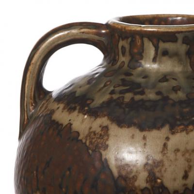 Carl Halier Large amphora form vase with Sung glaze by Carl Halier