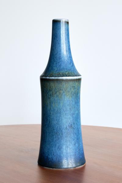 Carl Harry St lhane Rare Carl Harry St lhane Blue Stoneware Vase in Harfur Glaze R rstrand 1950s