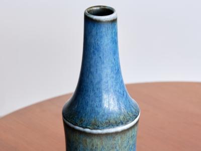 Carl Harry St lhane Rare Carl Harry St lhane Blue Stoneware Vase in Harfur Glaze R rstrand 1950s
