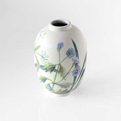 Carl Harry St lhane TWO CARL HARRY STALHANE FLORAL VASES FOR RORSTRAND SWEDEN 1940