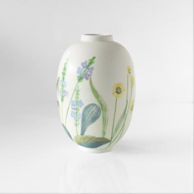 Carl Harry St lhane TWO CARL HARRY STALHANE FLORAL VASES FOR RORSTRAND SWEDEN 1940