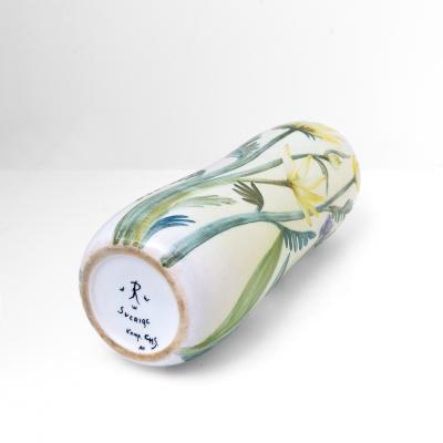 Carl Harry St lhane TWO CARL HARRY STALHANE FLORAL VASES FOR RORSTRAND SWEDEN 1940