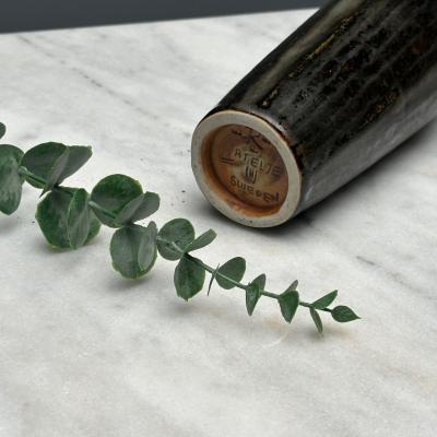 Carl Harry Stalhane R rstrand Swedish Mid Century Modern Grey Stoneware Vase