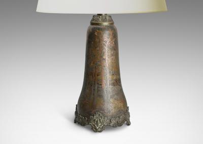 Carl Hjalmar Norrstr m Arts and Crafts Table Lamp by Carl Hjalmar Norrstr m
