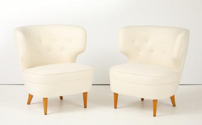 Carl Johan Boman A Pair of Carl Johan Boman Club Chairs Finland Circa 1940s