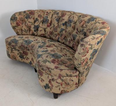 Carl Johan Boman Finnish Design Curved Sofa Attributed to C J Boman Circa 1940s