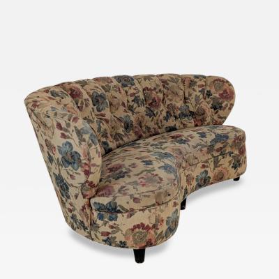 Carl Johan Boman Finnish Design Curved Sofa Attributed to C J Boman Circa 1940s