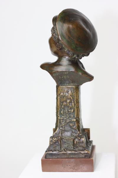 Carl Kauba Bronze Sculpture Busts of Young Scamps Boys by Carl Kauba cr 1890 Austria
