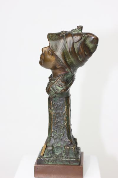 Carl Kauba Bronze Sculpture Busts of Young Scamps Boys by Carl Kauba cr 1890 Austria