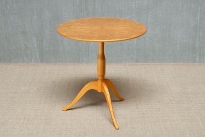 Carl Malmsten Carl Malmsten Berg Three Legged Side Table in Masur Birch Sweden 1950s