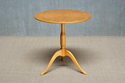 Carl Malmsten Carl Malmsten Berg Three Legged Side Table in Masur Birch Sweden 1950s