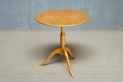 Carl Malmsten Carl Malmsten Berg Three Legged Side Table in Masur Birch Sweden 1950s