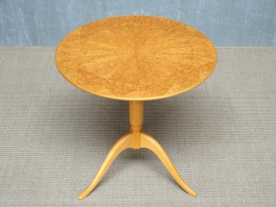 Carl Malmsten Carl Malmsten Berg Three Legged Side Table in Masur Birch Sweden 1950s