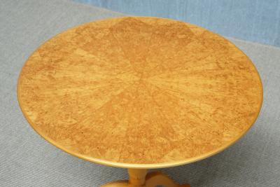 Carl Malmsten Carl Malmsten Berg Three Legged Side Table in Masur Birch Sweden 1950s