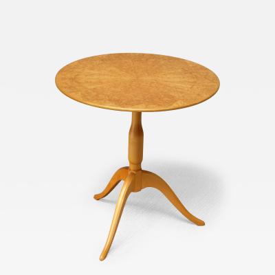 Carl Malmsten Carl Malmsten Berg Three Legged Side Table in Masur Birch Sweden 1950s