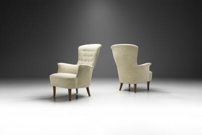 Carl Malmsten Carl Malmsten Gamla Stan Armchairs Sweden ca 1950s