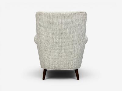 Carl Malmsten Carl Malmsten Lounge Chairs Grey Fabric Wood Sweden 1950s