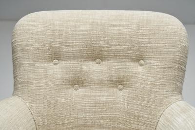 Carl Malmsten Carl Malmsten Upholstered Armchairs for O H Sj gren Sweden 1960s