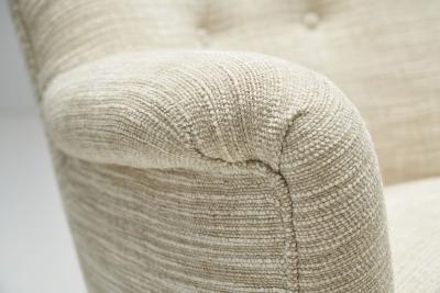 Carl Malmsten Carl Malmsten Upholstered Armchairs for O H Sj gren Sweden 1960s