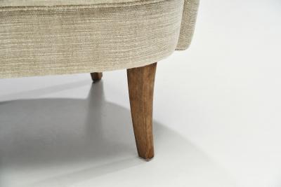 Carl Malmsten Carl Malmsten Upholstered Armchairs for O H Sj gren Sweden 1960s
