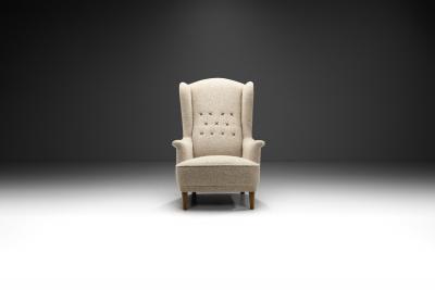 Carl Malmsten Carl Malmsten ldermannen Winged Armchair for O H Sj gren Sweden 1950s