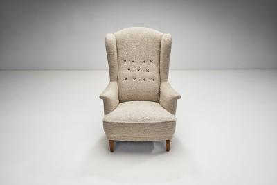 Carl Malmsten Carl Malmsten ldermannen Winged Armchair for O H Sj gren Sweden 1950s