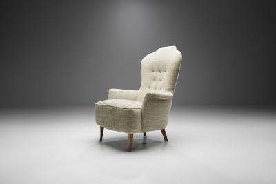 Carl Malmsten Farmor Armchair by Carl Malmsten for O H Sj gren Sweden 1956