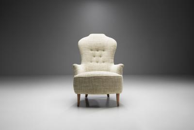 Carl Malmsten Farmor Armchair by Carl Malmsten for O H Sj gren Sweden 1956
