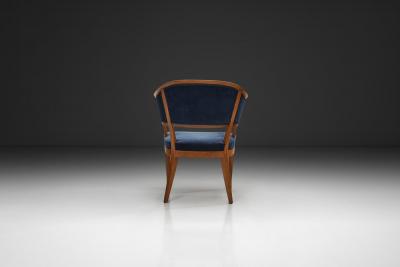 Carl Malmsten Jonas Love Armchair with Upholstery by Carl Malmsten Sweden Mid 20th Century